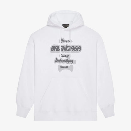 Gray Letter Print Hoodie