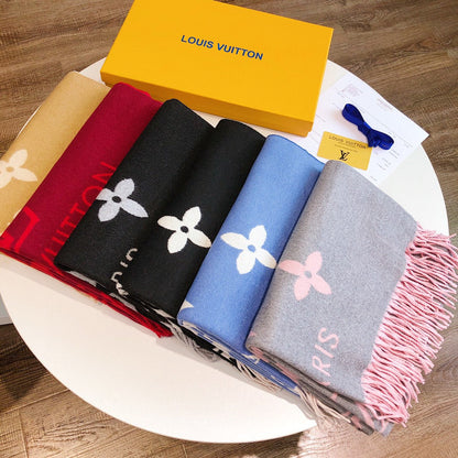 6-color Four-leaf Clover Rabbit Cashmere Shawl Scarf