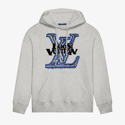 Blue Classic Print Hoodie