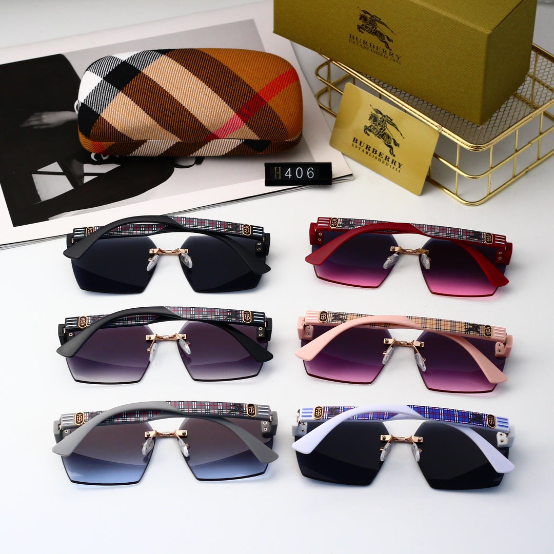 Square frameless sunglasses