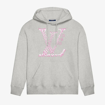 Pink Classic Letter Print Hoodie