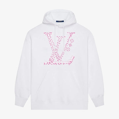 Pink Classic Letter Print Hoodie