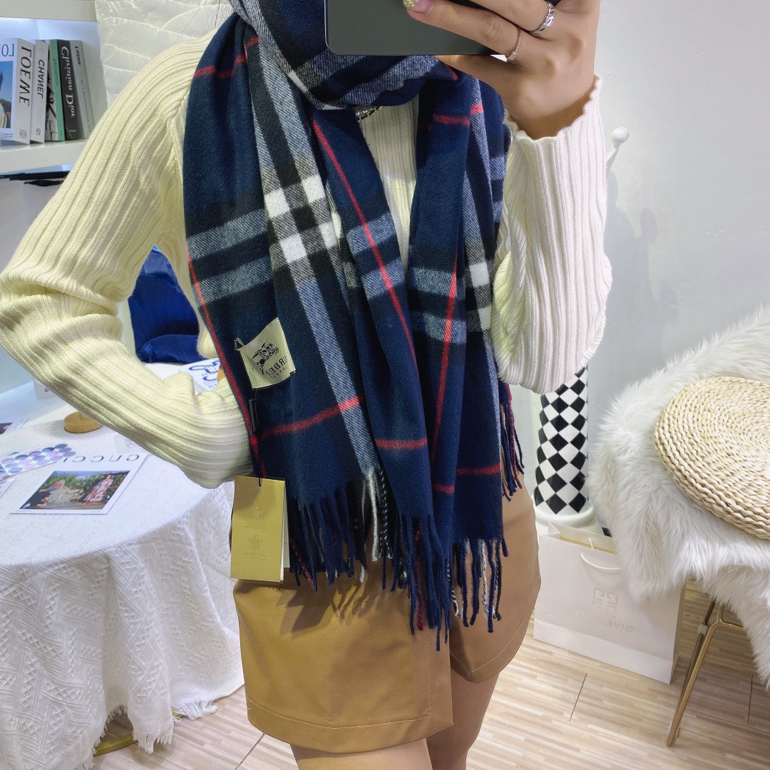 Classic Plaid Tassel Unisex Scarf