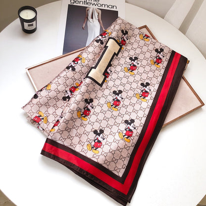 Classic Mickey Mouse Joint Silk Scarf