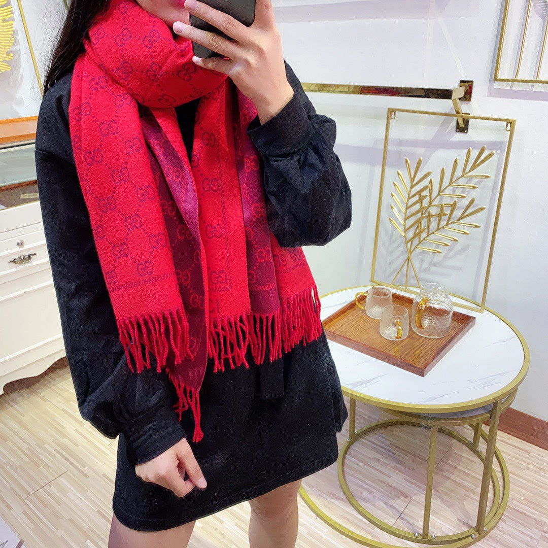 All-match Jacquard Fringed Scarf