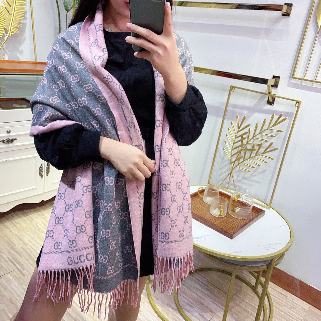 All-match Jacquard Fringed Scarf